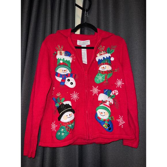 Ugly Christmas Sweater Xmas Cardigan Size Medium - Picture 1 of 3